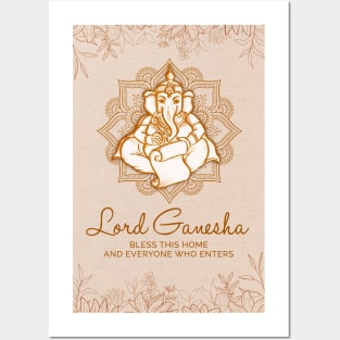 Lord Ganesha - Bless this home and everyone who enters- Indian god -Bless this home - Spirituality Posters and Art